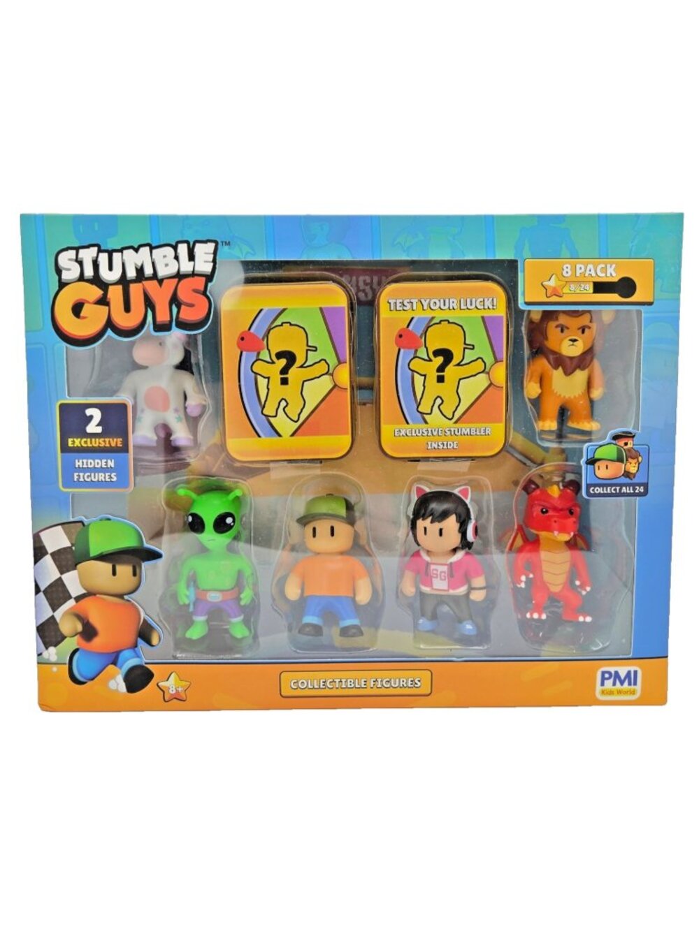 Stumble Guys 8 Figure Pack Deluxe Box 2 Rare Hidden Characters Collectible New